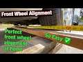 DIY front wheel alignment at home. 100% perfect (so easy)