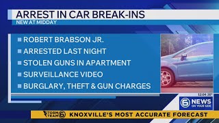 Man arrested after series of vehicle burglaries in Downtown Knoxville