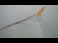 unsafe take off from sarajevo airport on pegasus with wings covered by wet snow and no deicing