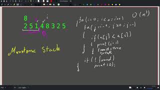 [CSES][Sorting and Searching] Nearest Smaller Values