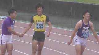 男子2部100m 決勝 関東インカレ陸上 相模原ギオンスタジアム 2020.10.10【4KｳﾙﾄﾗHD】