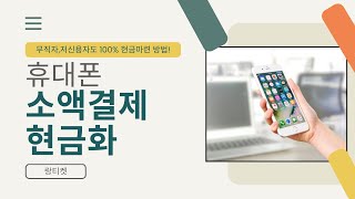 [소액결제현금화][365일24시][최저수수료][정식등록업체]