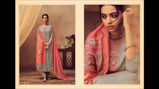 KARACHI PRINTS ELENA PURE JAM SLAB SATIN PRINT SUITS