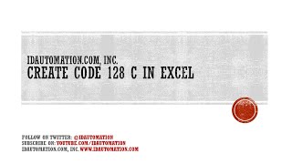 Create a Code128 Character Set C Barcode in Microsoft Excel using VBA