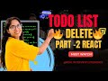 🗑️ React To-Do List App — Delete Task Feature Explained Step-by-Step ⚡ Beginner Friendly Tutorial
