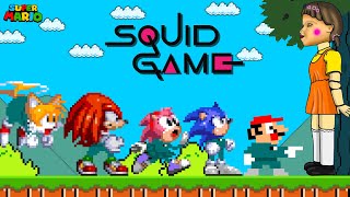 What If Mario and Sonic, Amy, Knuckles and Tails Play Squid Game 2?