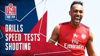 AUBA V LACA IN A RACE! | Speed tests & drills | Behind the scenes | Arsenal in USA 2019