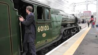 Flying Scotsman  The White Rose at King's Cross. 19th June 2021