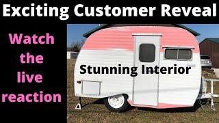 EP 122  Vintage camper customer reveal. Live customer reaction. 1966 Serro Scotty Gaucho rebuild