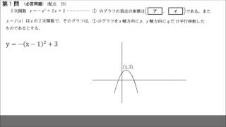 【数学】2015年度センター試験　数学IA第1問 ２次関数