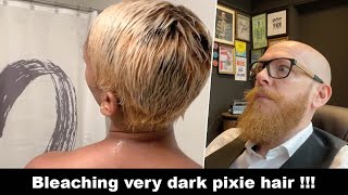 She’s Bleaching Her DARK PIXIE CUT?! Hairdresser Reacts to Bold Transformation!