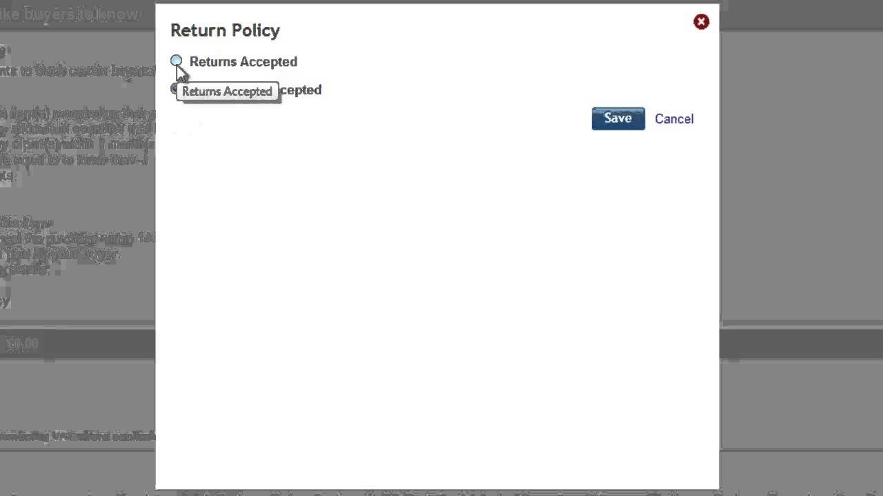 How To Change Ebay Return Policy Youtube