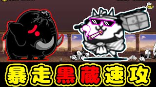 黒蔵強襲MAX. 無課金速攻【にゃんこ大戦争】