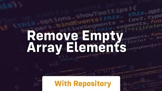 remove empty array elements