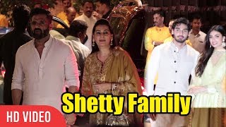 Suniel Shetty And Family at Ambani's Ganpati Welcome | Mana Shetty, Athiya Shetty, Aahan Shetty