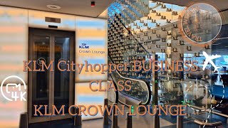 KLM Cityhopper Business Class from Glasgow to Amsterdam | KLM CROWN LOUNGE at Amsterdam