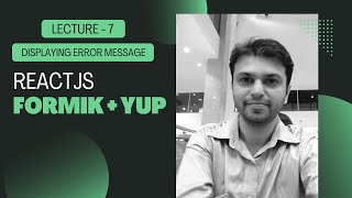 07 lecture displaying error message - React Formik Yup हिंदी में