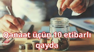 Qənaət üçün 10 etibarlı qayda