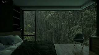 SLEEP Instantly Within 4 Minutes Heavy RAIN - Rain Sounds for Sleeping, Study & Relax