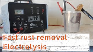 (Fast Electrolysis Rust Removal) 5 step fast no-messing guide to rust removal using electrolysis!