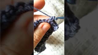 Hátsó szálba öltött rövidpálca / Single Crochet Back Loop Only (SCBLO)