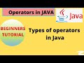 Operators in Java || Types of Operators in Java with examples || Hands on Java code || #Java code