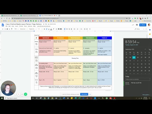 How To Create A Lesson Plan Template In Google Sheets Infoupdate Org