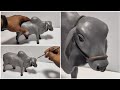 Clay Sculpting: How to make Bull ( Brahman bull ) with clay | Brazilian bulls | clay modelling