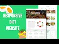 How To Make A Responsive Diet Website Design Using HTML - CSS - JAVASCRIPT