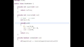 Java Programming || Adam number in a Range || Classes and Objects || Problem Solving ||
