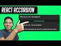 Build a React Accordion Component Dropdown from Scratch