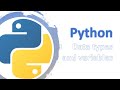 Data types and variables - in tutorial in Python