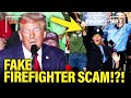 Trump CAUGHT Using FAKE FIREFIGHTERS in Speech SCAM