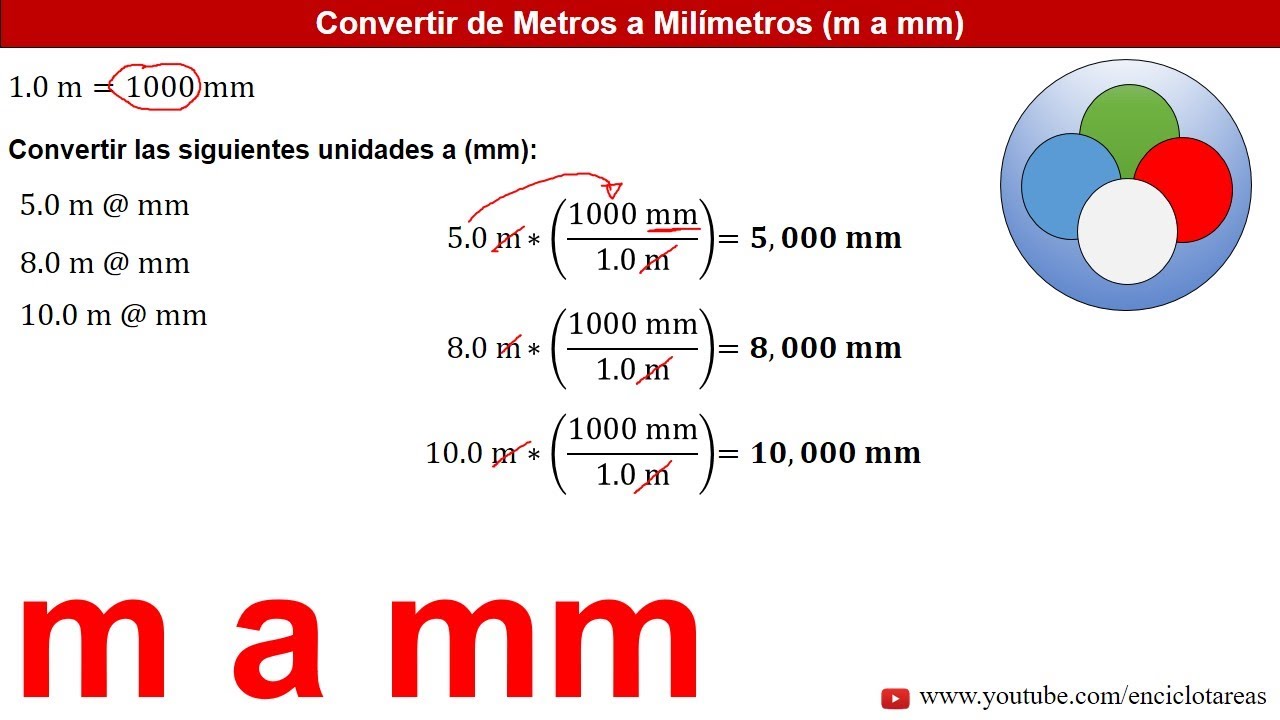 Metros A Milímetros (m A Mm) - EJEMPLOS - YouTube