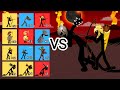 All stick figures vs mega final boss + mega golden archidon - stick war legacy