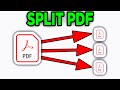 How To Split PDF File Into Separate Files For FREE! - Full Guide