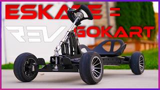 The CRAZIEST GoKart Mod for Electric Skateboards! Revskateboard Go-kart Kit Full Review