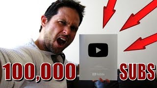 UNBOXING My 100,000 SUBSCRIBER YouTube Award! ( SILVER PLAY BUTTON )