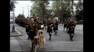 1973, Canadian Scottish Regiment and cadet corps on parade, Victoria, BC