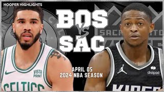 Boston Celtics vs Sacramento Kings  Game Highlights | Apr 5 | 2024 NBA Season
