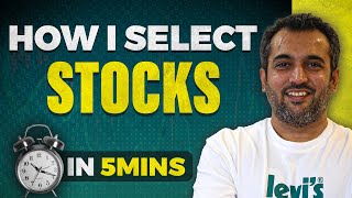 How I Select Stocks In 5 mins? | मेरा  Stock Selection Method for Swing Trading | Vijay Thakkar