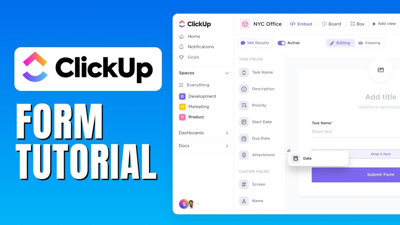 Clickup Form Tutorial - How To Use Forms In Clickup - YouTube