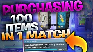 HOW TO PURCHASE 100 ITEMS IN A SINGLE MATCH - Love & War Challenge Guide (Search And Destroy LTM)