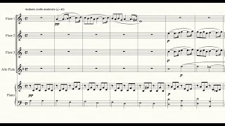 Fauré - Pavane, arranged for three flutes, alto flute and piano