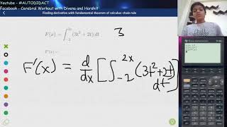 Finding derivative with fundamental theorem of calculus: chain rule (Exercise in Integration)