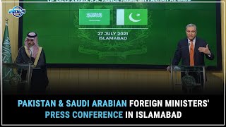 Pakistani & Saudi Arabian Foreign Ministers' Press Conference in Islamabad | Indus News