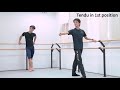 barre class with principal dancer shen jie