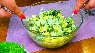 Fluffy Salad with Three Ingredients! Never gets boring! Simple but Original. Simple Salad