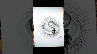 How to draw a realistic eye & eyebrow | Time speed Draw #art #drawing #vairal #reels #shorts