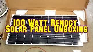 Unboxing 100 Watt Renogy Solar Panel And Charge Controller For the Camper Van